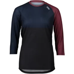 POC W's Pure 3/4 Jersey - Propylene Red/Turmaline Navy/Uranium Black