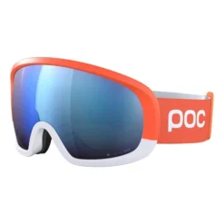 POC Fovea Mid Clarity Comp + Goggles Orange White With Spektris Blue Lens