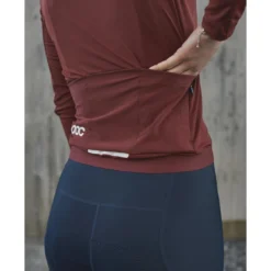 POC Women's Ambient Thermal Jersey - Garnet Red -Sport Style Shop poc womens ambient thermal jersey 1133 garnet red 3 4 1224043