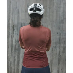 POC Women's Essential Road Logo Jersey - Himalayan Salt/Garnet Red -Sport Style Shop poc womens essential road logo jersey 1135 himalayan salt garnet red 5 2 1225502